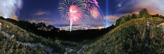 Фейерверк в день города Пятигорска