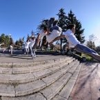 Паркур в сквере Толстого