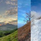 Времена года - лето, осень и зима. Синхронные панорамы с одной точки