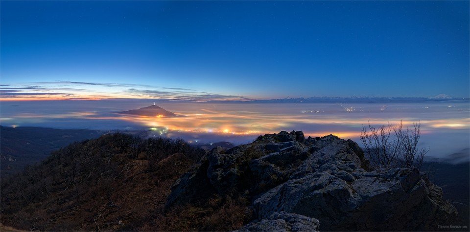 Панорама - Пятигорск на рассвете Панорама - Пятигорск на рассвете