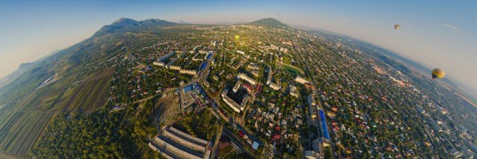 Панорама Пятигорска с воздушного шара