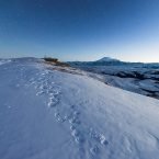 Вид с Бермамыта зимней ночью