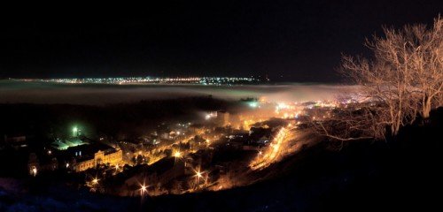 Ночной Пятигорск, вид с Эоловой арфы