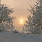 Закат зимой на Машуке