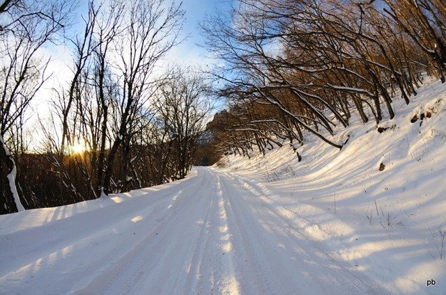 Снежная дорога Бештау