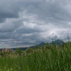 Панорамная фотография Пятигорска и Бештау
