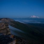 Эльбрус ночью, вид с Бермамыта