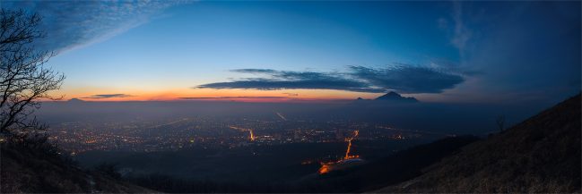 Панорама ночного Пятигорска