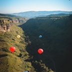 Фото воздушных шаров на дне Берёзовского ущелья