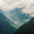 Вид на Цейский ледник с высоты