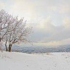 Фотография зимней вершины Машука