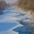 Замерзающая река Подкумок