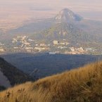 Вид с Бештау на горы Железная и Развалка