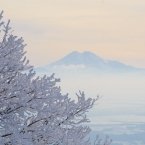 Так выглядит Эльбрус зимой с вершины Машука